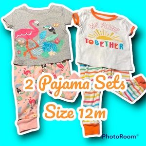 Wonder Nation 2 Pajama Sets Size 12m